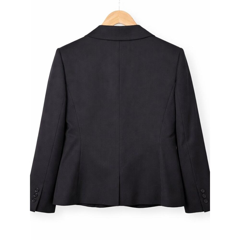 Tahari Arthur S Levine Blazer Womens Size 10P Black Single Breasted Classic - Picture 2 of 8